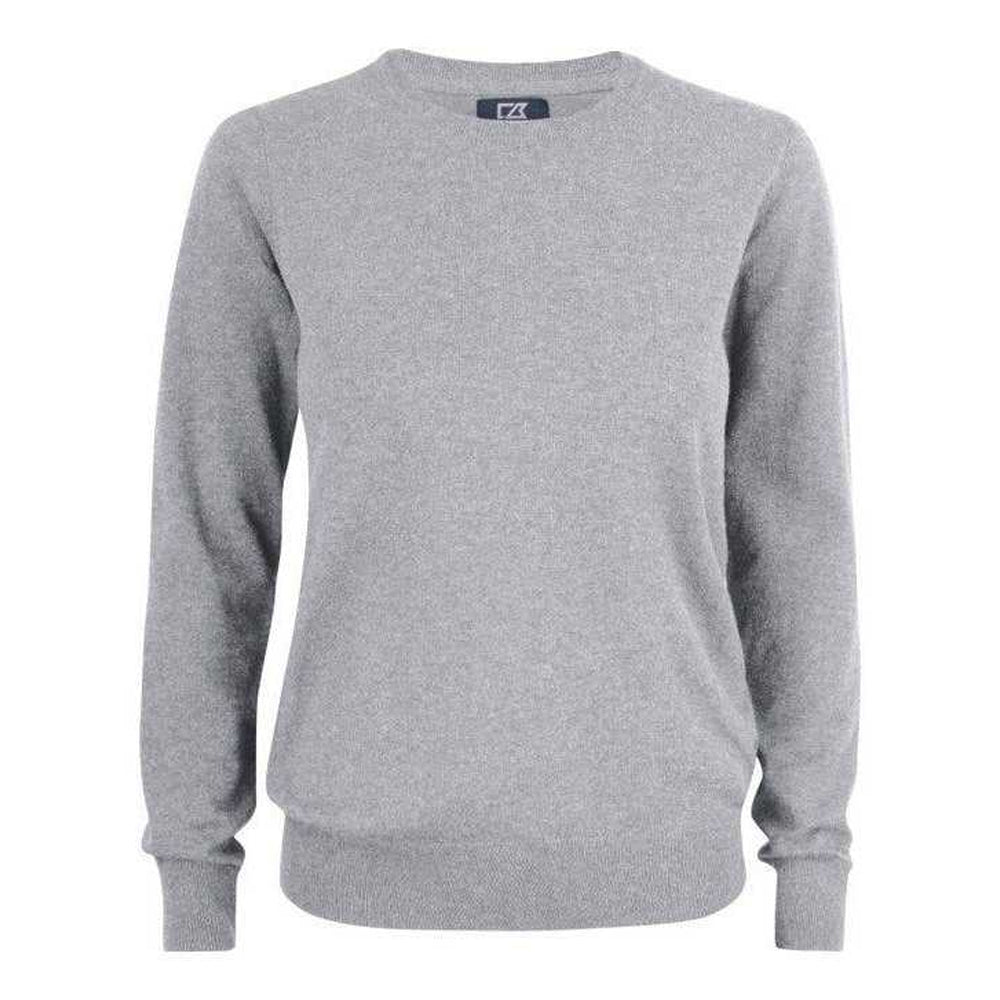 Grey Melange - Front - Cutter & Buck Womens-Ladies Oakville Knitted Sweatshirt