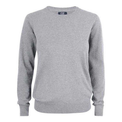 Grey Melange - Front - Cutter & Buck Womens-Ladies Oakville Knitted Sweatshirt