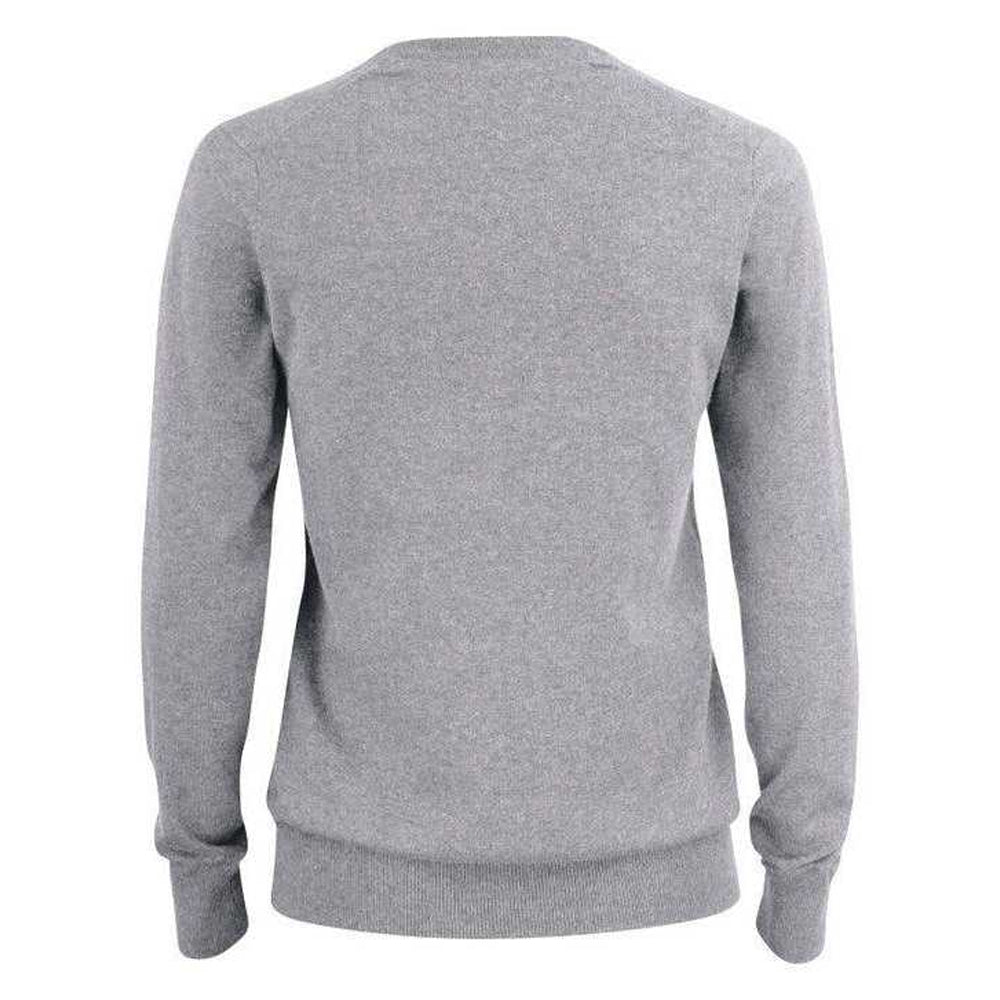 Grey Melange - Back - Cutter & Buck Womens-Ladies Oakville Knitted Sweatshirt