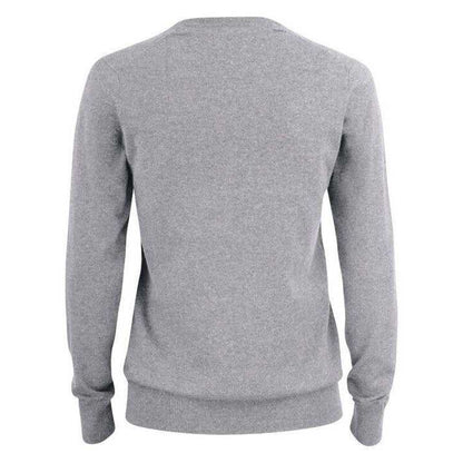 Grey Melange - Back - Cutter & Buck Womens-Ladies Oakville Knitted Sweatshirt