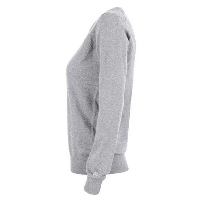 Grey Melange - Side - Cutter & Buck Womens-Ladies Oakville Knitted Sweatshirt