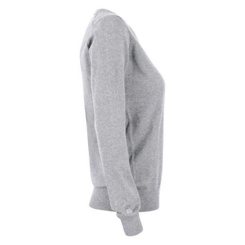 Grey Melange - Lifestyle - Cutter & Buck Womens-Ladies Oakville Knitted Sweatshirt