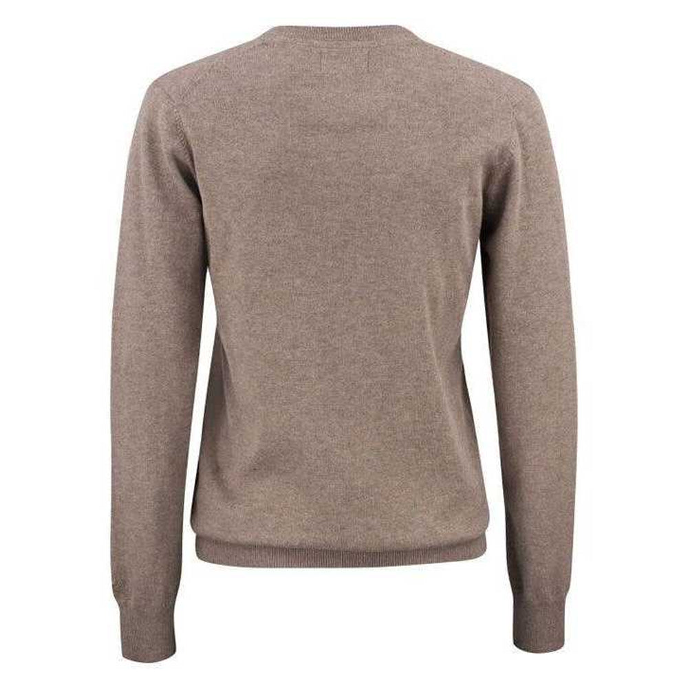 Nougat Melange - Back - Cutter & Buck Womens-Ladies Oakville Knitted Sweatshirt