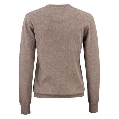 Nougat Melange - Back - Cutter & Buck Womens-Ladies Oakville Knitted Sweatshirt