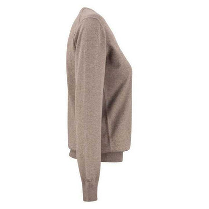 Nougat Melange - Lifestyle - Cutter & Buck Womens-Ladies Oakville Knitted Sweatshirt