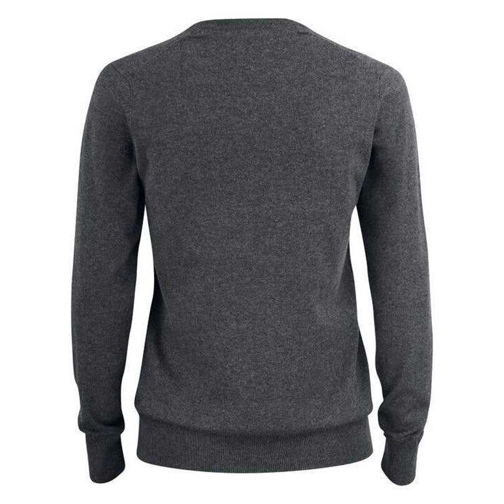 Anthracite Melange - Back - Cutter & Buck Womens-Ladies Oakville Knitted Sweatshirt