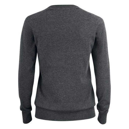 Anthracite Melange - Back - Cutter & Buck Womens-Ladies Oakville Knitted Sweatshirt