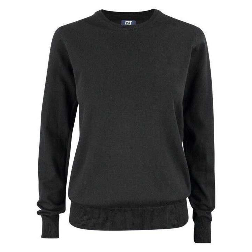 Black - Front - Cutter & Buck Womens-Ladies Oakville Knitted Sweatshirt