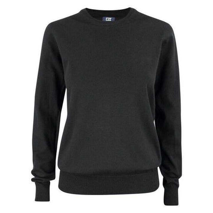 Black - Front - Cutter & Buck Womens-Ladies Oakville Knitted Sweatshirt