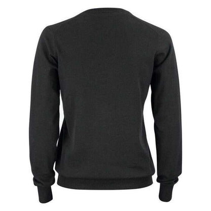 Black - Back - Cutter & Buck Womens-Ladies Oakville Knitted Sweatshirt