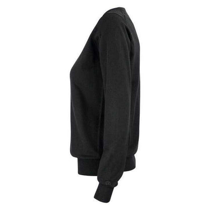 Black - Side - Cutter & Buck Womens-Ladies Oakville Knitted Sweatshirt