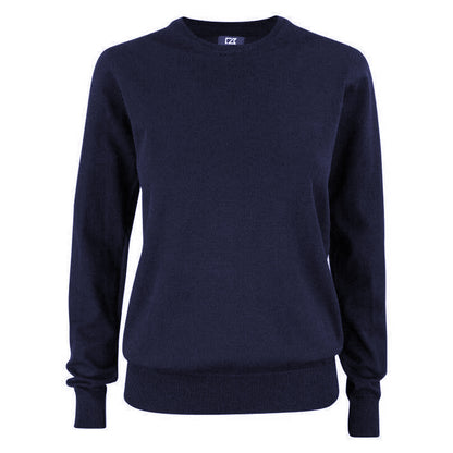 Dark Navy - Front - Cutter & Buck Womens-Ladies Oakville Knitted Sweatshirt