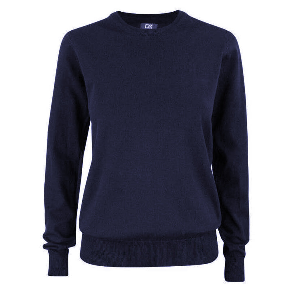 Dark Navy - Front - Cutter & Buck Womens-Ladies Oakville Knitted Sweatshirt