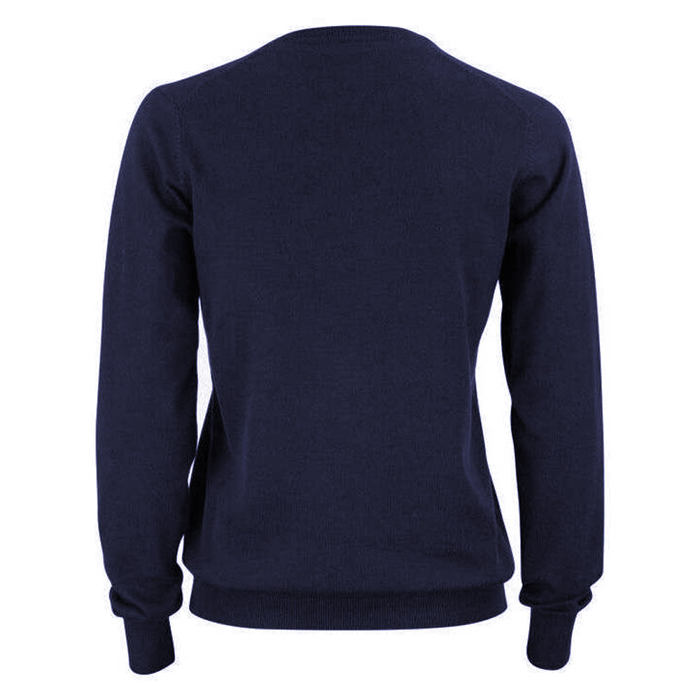 Dark Navy - Back - Cutter & Buck Womens-Ladies Oakville Knitted Sweatshirt