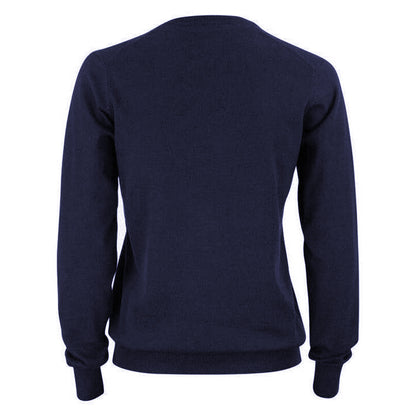 Dark Navy - Back - Cutter & Buck Womens-Ladies Oakville Knitted Sweatshirt