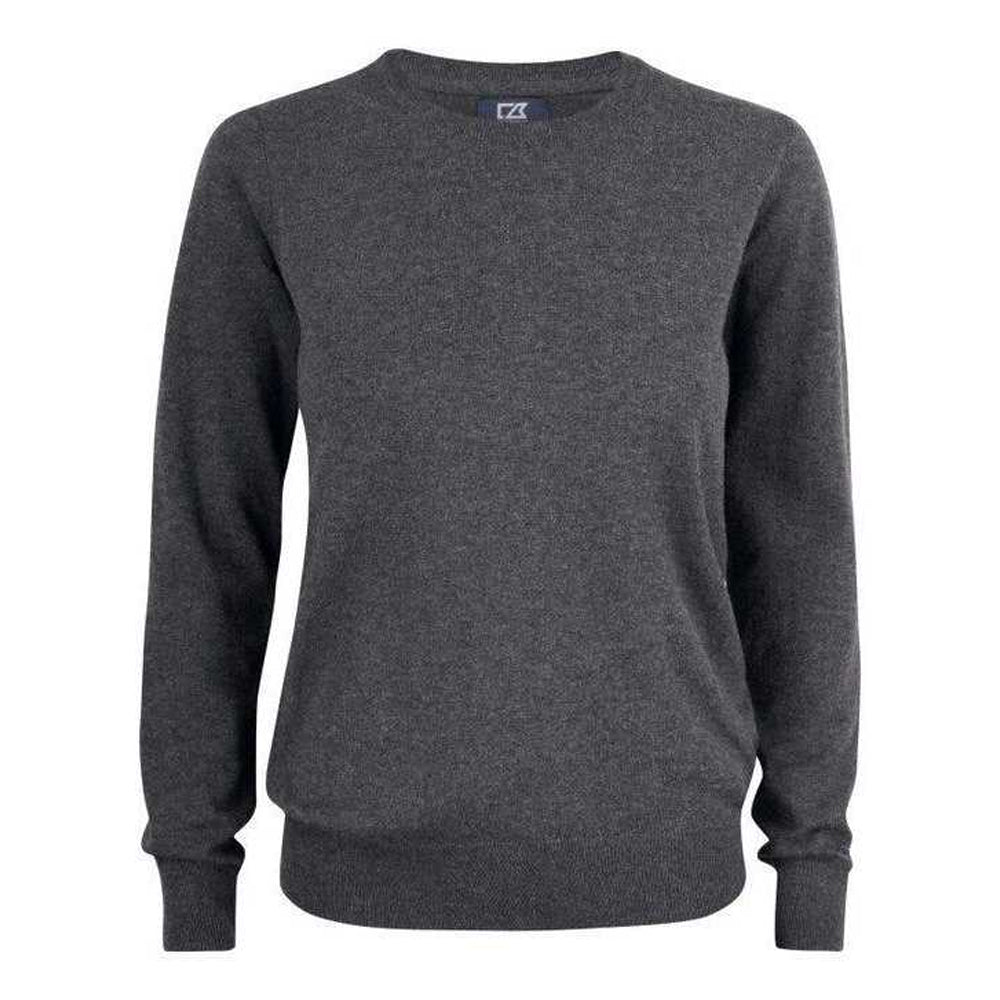 Anthracite Melange - Front - Cutter & Buck Womens-Ladies Oakville Knitted Sweatshirt