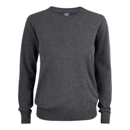 Anthracite Melange - Front - Cutter & Buck Womens-Ladies Oakville Knitted Sweatshirt