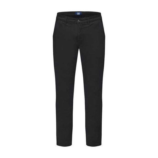 Black - Front - Cutter & Buck Mens Edgemont Cotton Blend Chinos