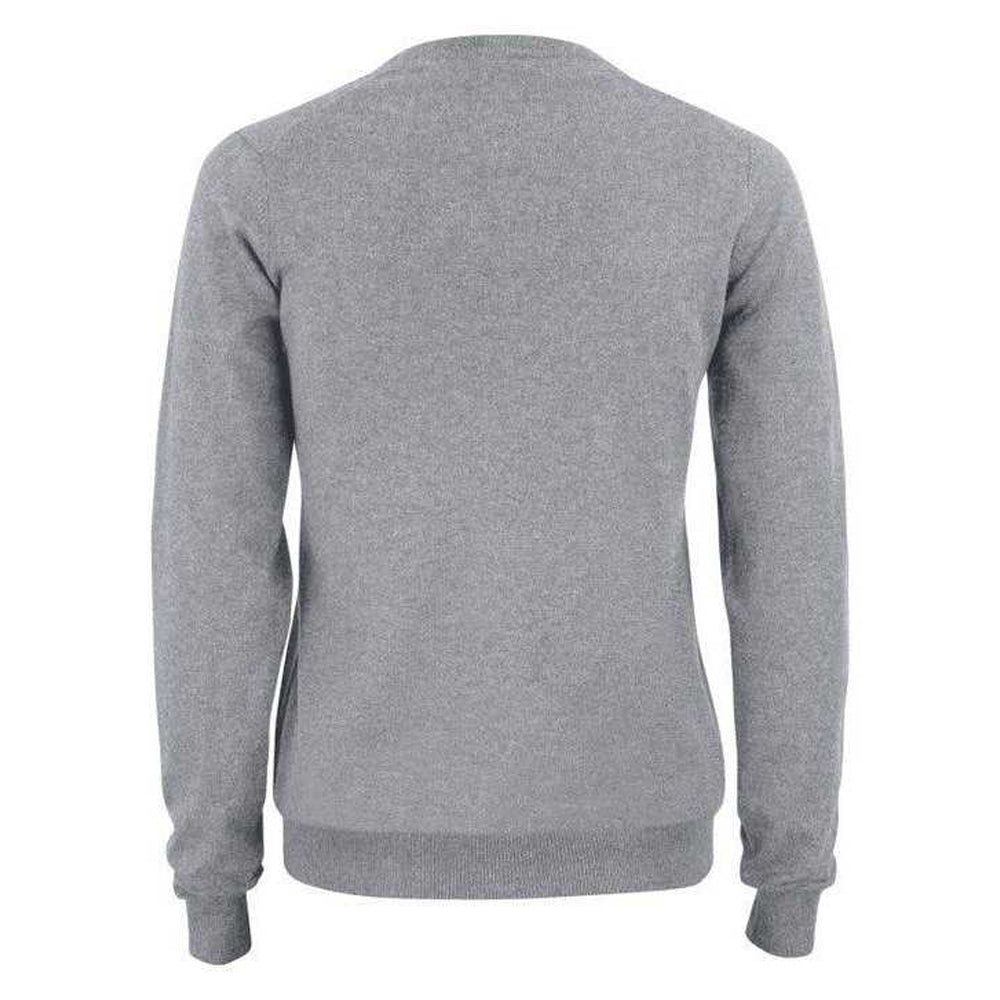 Grey Melange - Back - Cutter & Buck Womens-Ladies Oakville Knitted Sweatshirt
