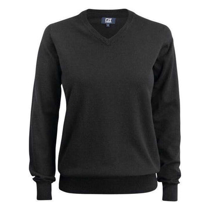 Black - Front - Cutter & Buck Womens-Ladies Oakville Knitted Sweatshirt