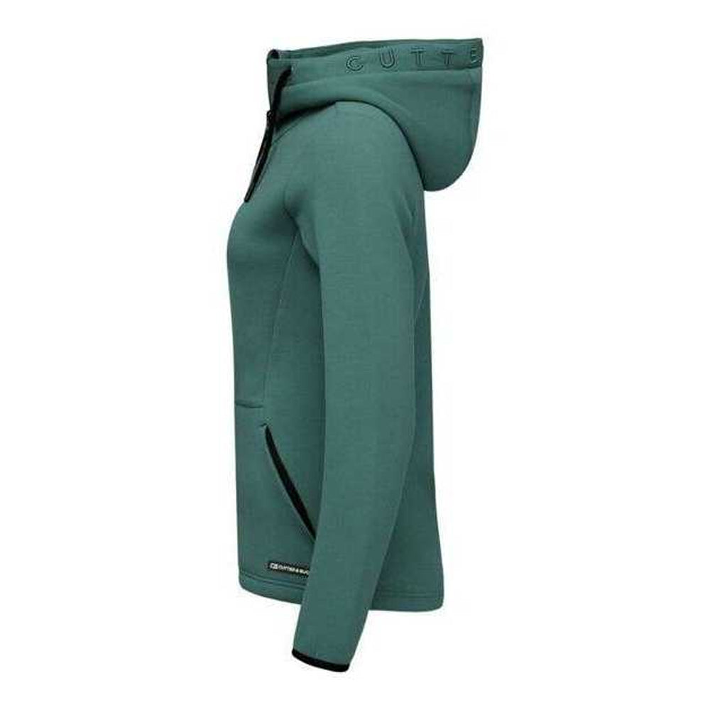 Pine Green - Side - Cutter & Buck Womens-Ladies Pemberton Drawstring Hoodie