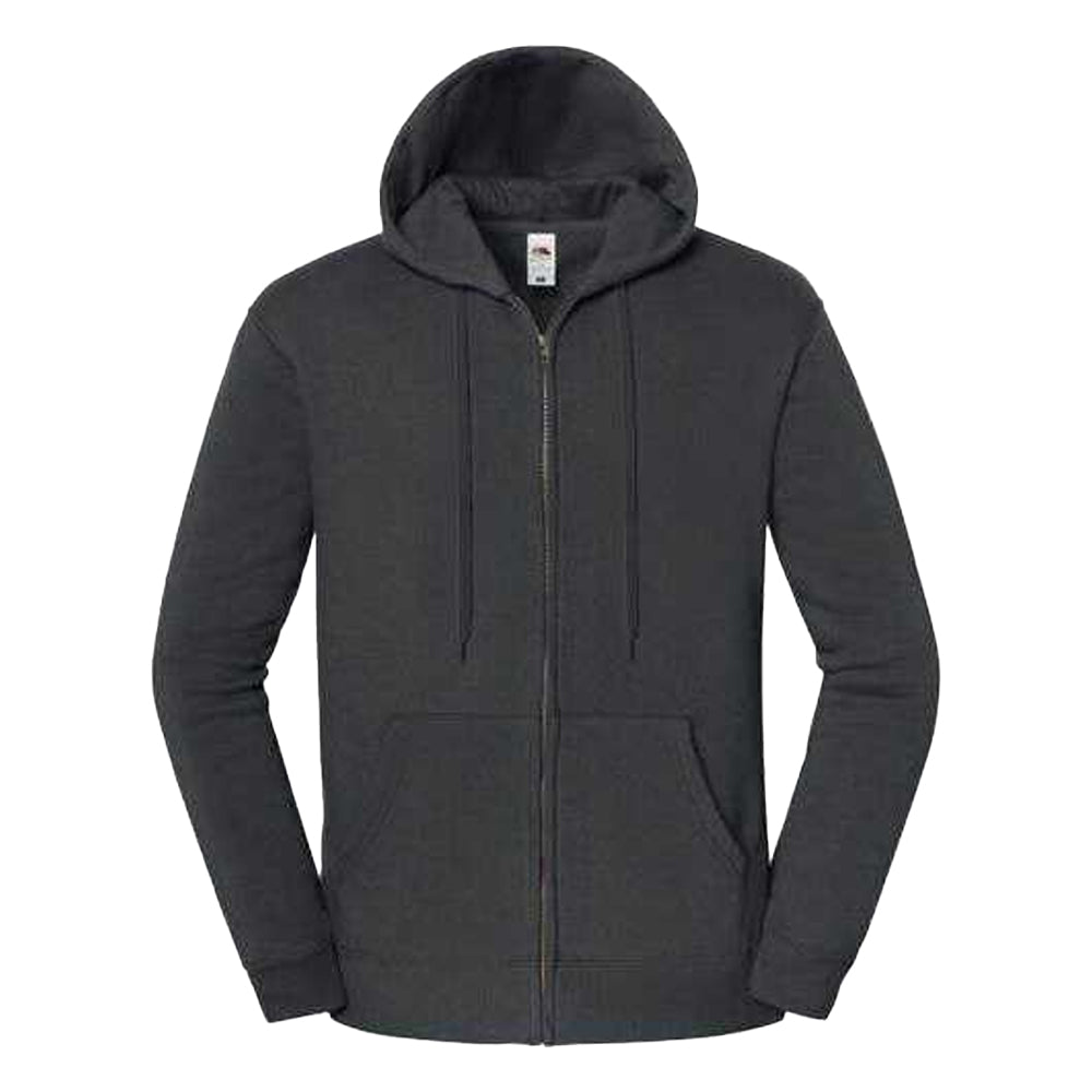 Light Graphite - Front - Fruit of the Loom Unisex Adult Iconic Premium Full Zip Hoodie