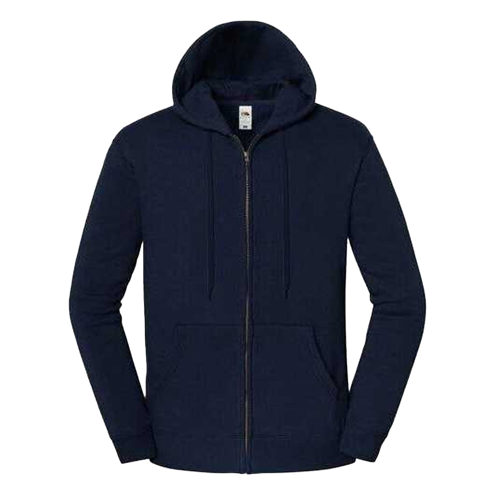 Deep Navy - Front - Fruit of the Loom Unisex Adult Iconic Premium Full Zip Hoodie
