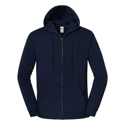 Deep Navy - Front - Fruit of the Loom Unisex Adult Iconic Premium Full Zip Hoodie