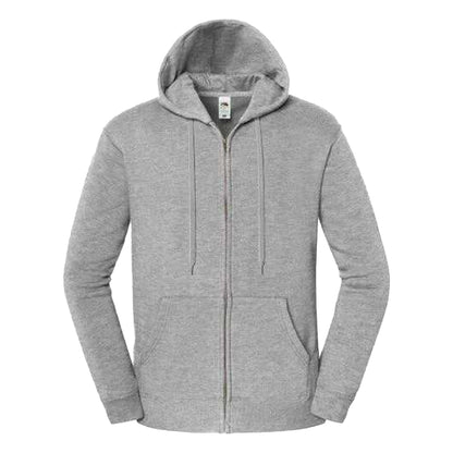 Athletic Heather - Front - Fruit of the Loom Unisex Adult Iconic Premium Full Zip Hoodie