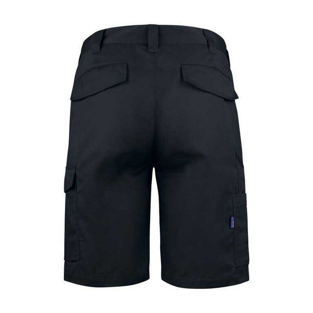 Black - Back - Projob Mens Plain Work Shorts