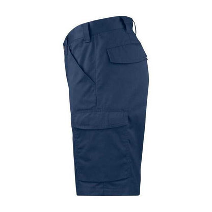 Navy - Side - Projob Mens Plain Work Shorts