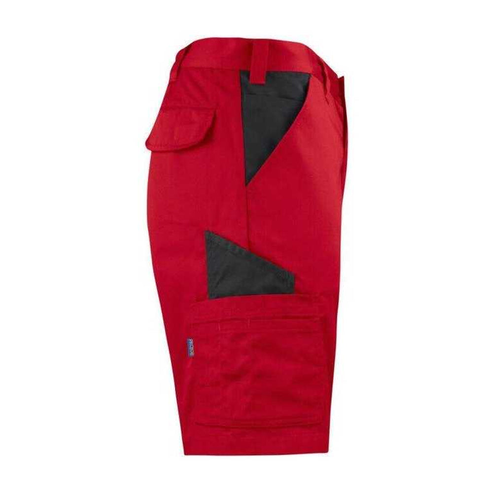 Red - Lifestyle - Projob Mens Plain Work Shorts