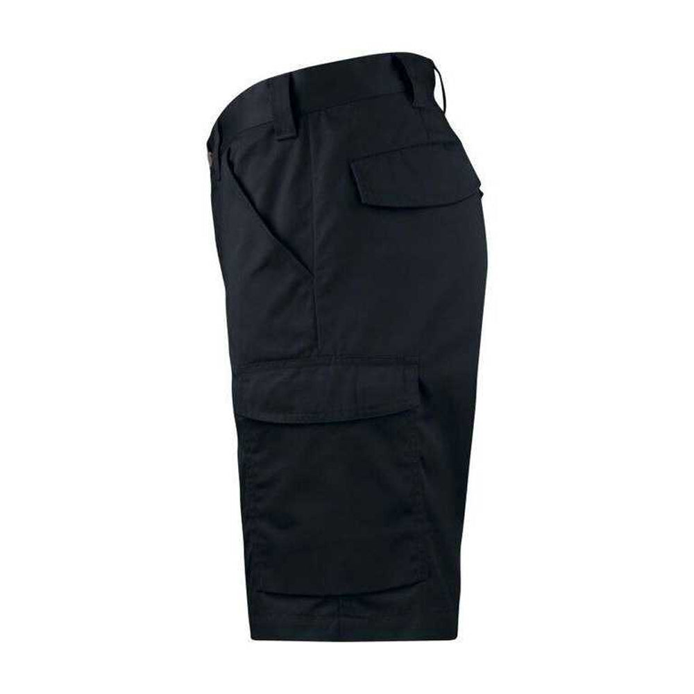 Black - Side - Projob Mens Plain Work Shorts