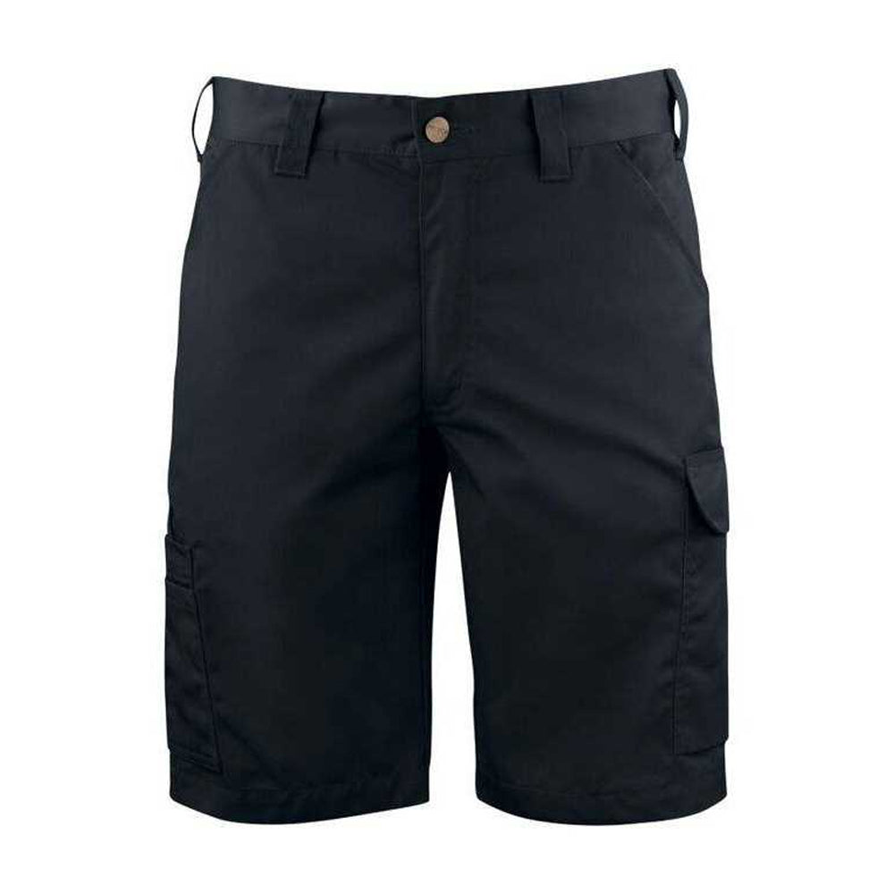 Black - Front - Projob Mens Plain Work Shorts
