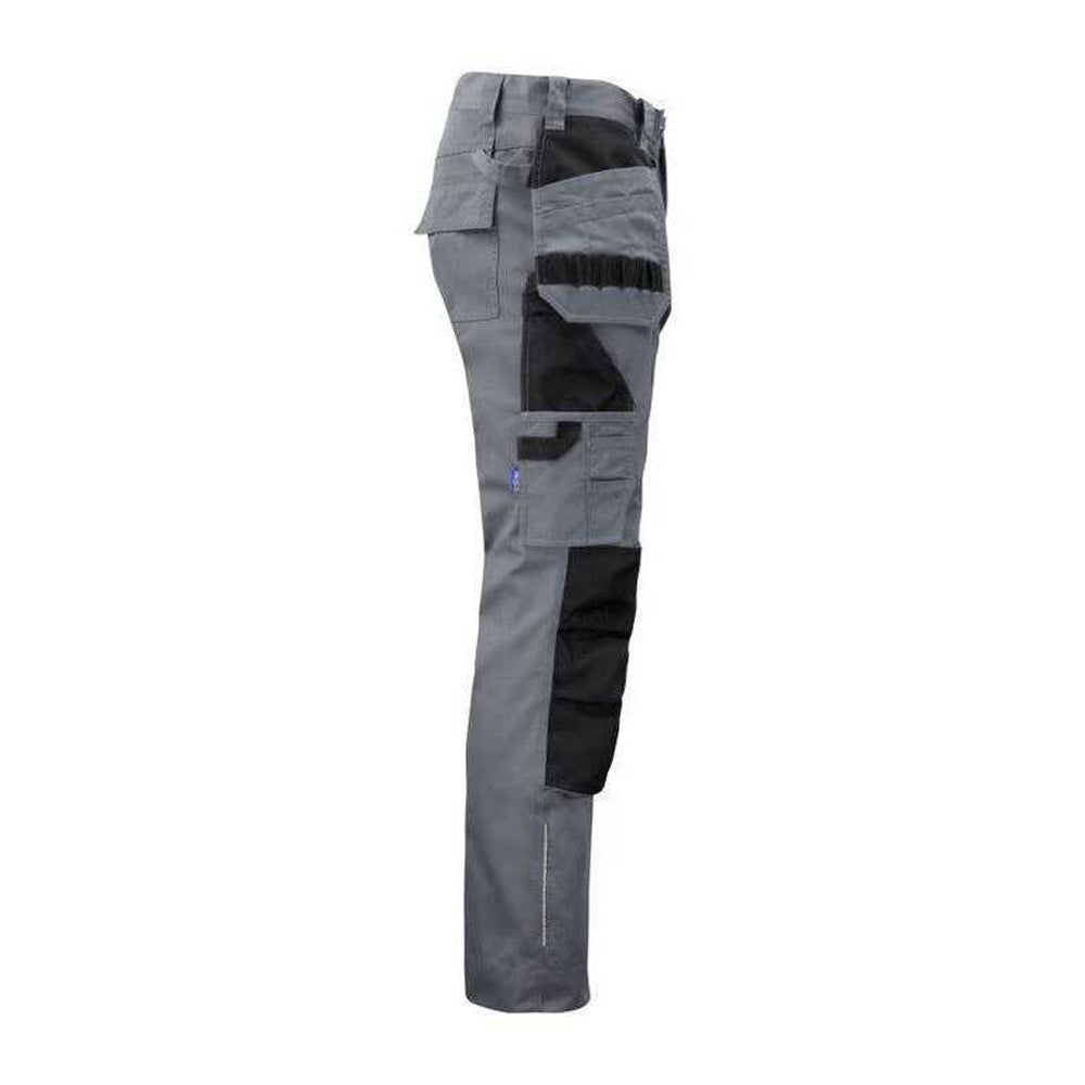 Grey - Lifestyle - Projob Mens Prio Reflective Detail Work Trousers