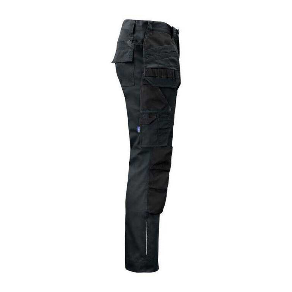 Black - Lifestyle - Projob Mens Prio Reflective Detail Work Trousers