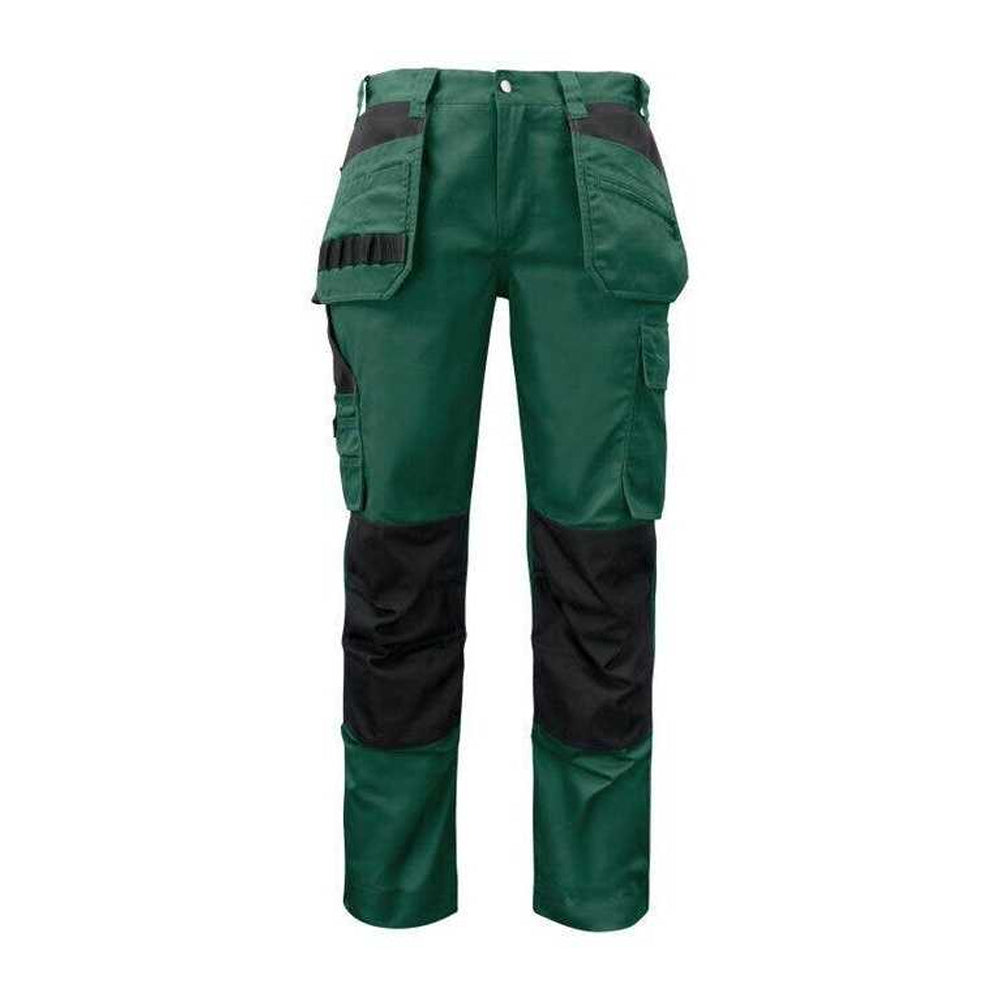 Forest Green - Front - Projob Mens Prio Reflective Detail Work Trousers