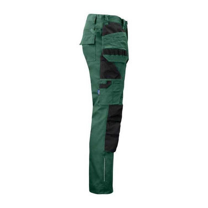 Forest Green - Lifestyle - Projob Mens Prio Reflective Detail Work Trousers