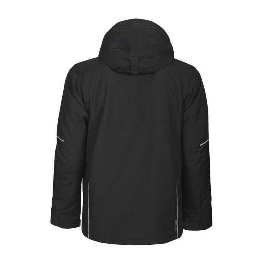 Black - Back - Projob Mens 3407 Padded Jacket