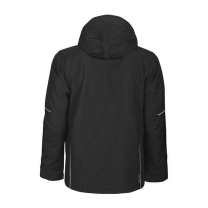 Black - Back - Projob Mens 3407 Padded Jacket