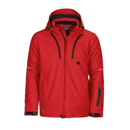 Red - Front - Projob Mens 3407 Padded Jacket