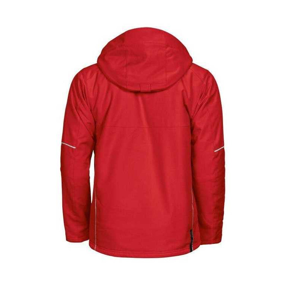 Red - Back - Projob Mens 3407 Padded Jacket