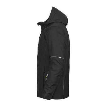 Black - Side - Projob Mens 3407 Padded Jacket