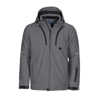 Grey - Front - Projob Mens 3407 Padded Jacket