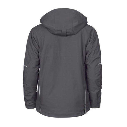 Grey - Back - Projob Mens 3407 Padded Jacket