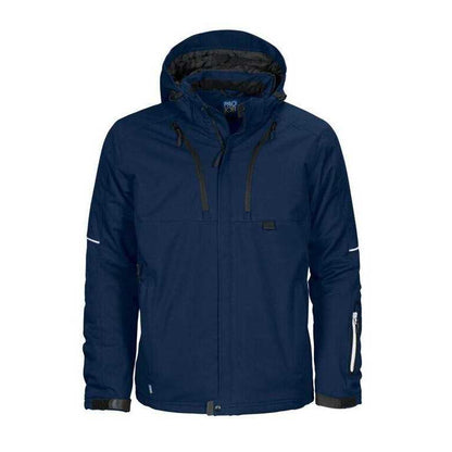 Navy - Front - Projob Mens 3407 Padded Jacket