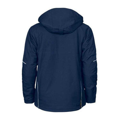 Navy - Back - Projob Mens 3407 Padded Jacket