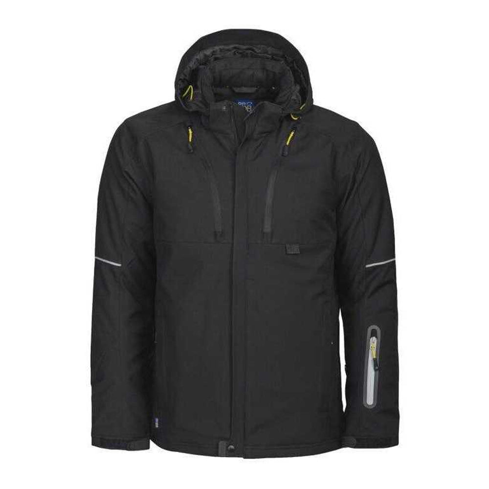 Black - Front - Projob Mens 3407 Padded Jacket