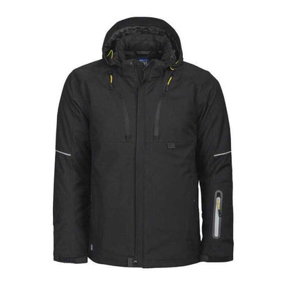 Black - Front - Projob Mens 3407 Padded Jacket