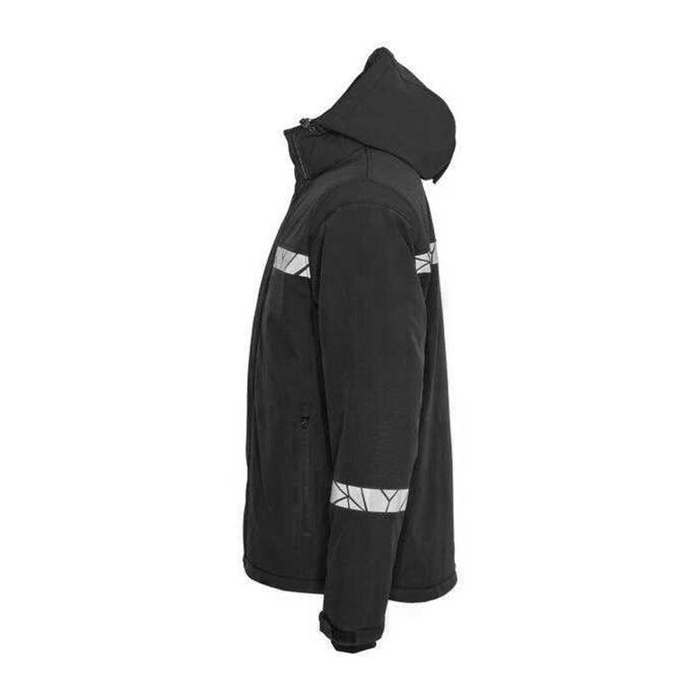 Black - Side - Projob Mens Progression 7415 Padded Work Jacket